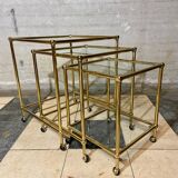 Tables gigognes italiennes en laiton