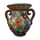 Cracked ceramic vase 1950 by Cerart Monaco