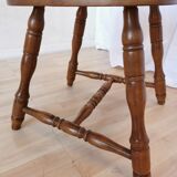 Vintage Beech Wood Windsor Dining Chair - 1970s Captains Armchair