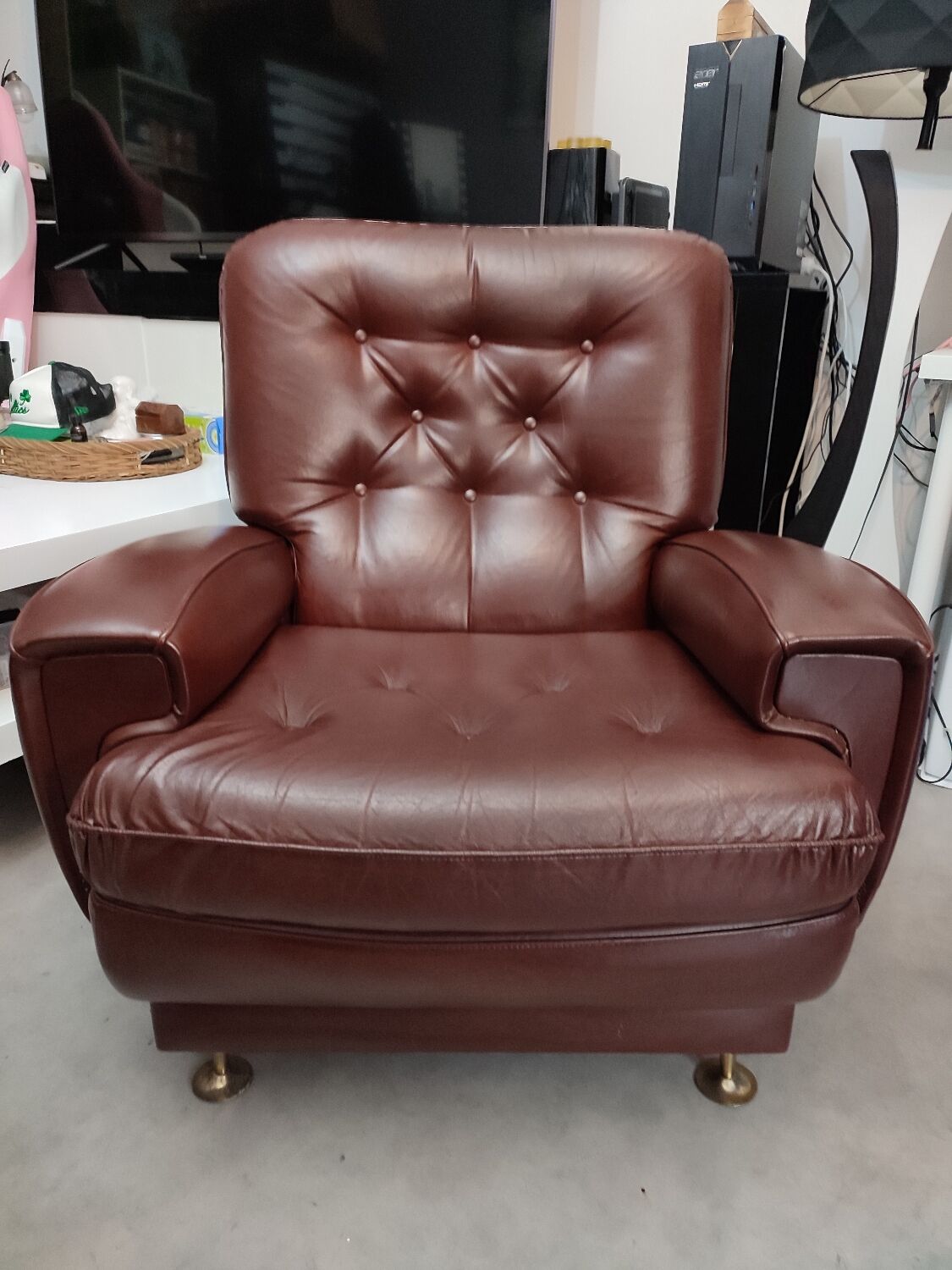 Vintage leather armchair