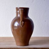 Old large glazed stoneware pitcher - 4 liters
