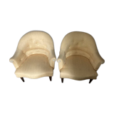 Pair of vintage toad armchairs