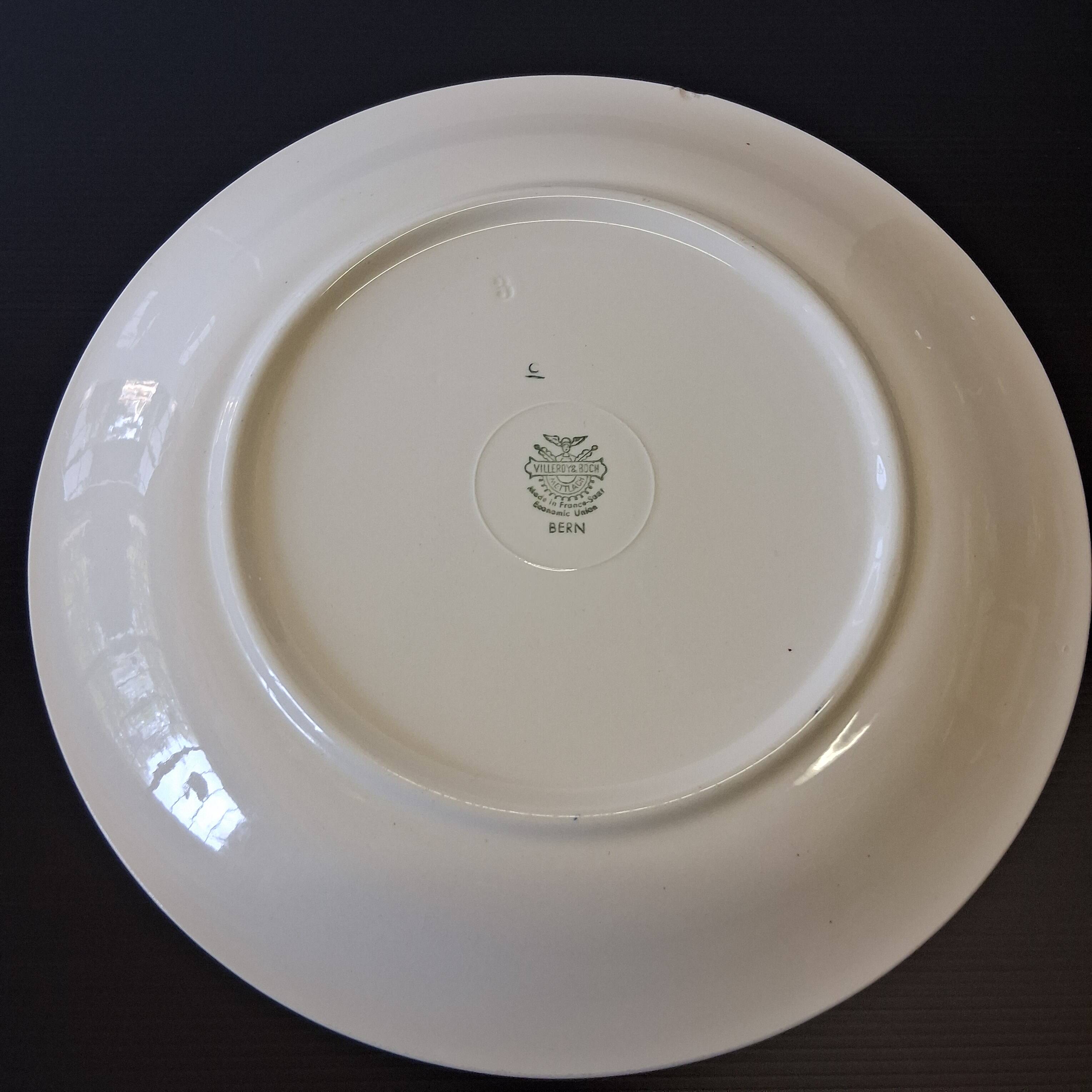 Slightly hollow round serving plate from Villeroy and Boch model "Bern".