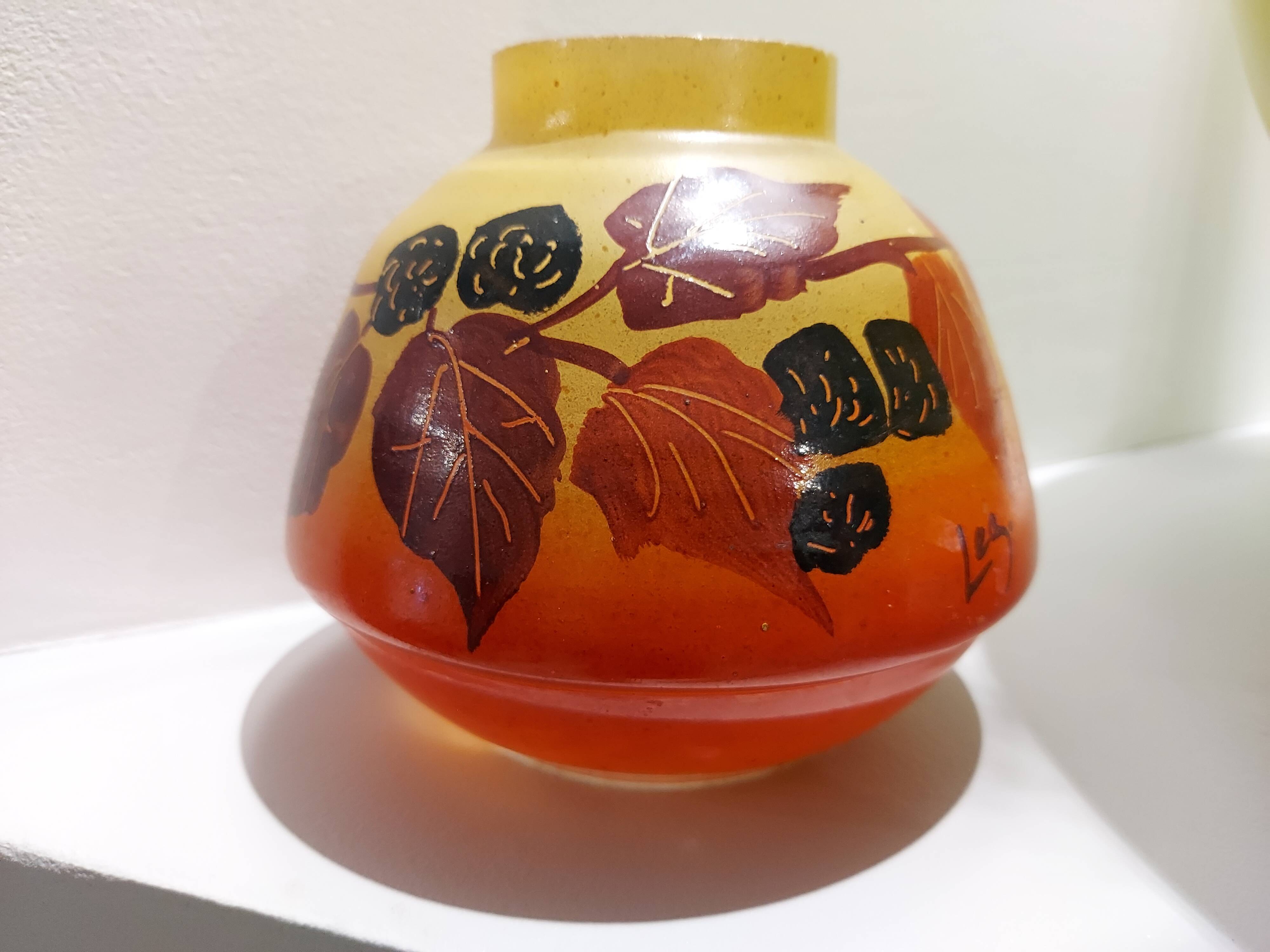 Glass vase art deco 1930