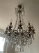 Grand chandelier in Louis XV style with crystal pendants.