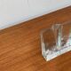 Modernist cubic glass vase from the mid-century, 1960s.