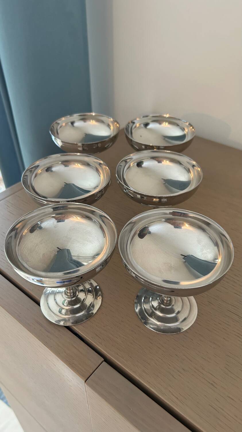 6 Remy Letang stainless steel bowls