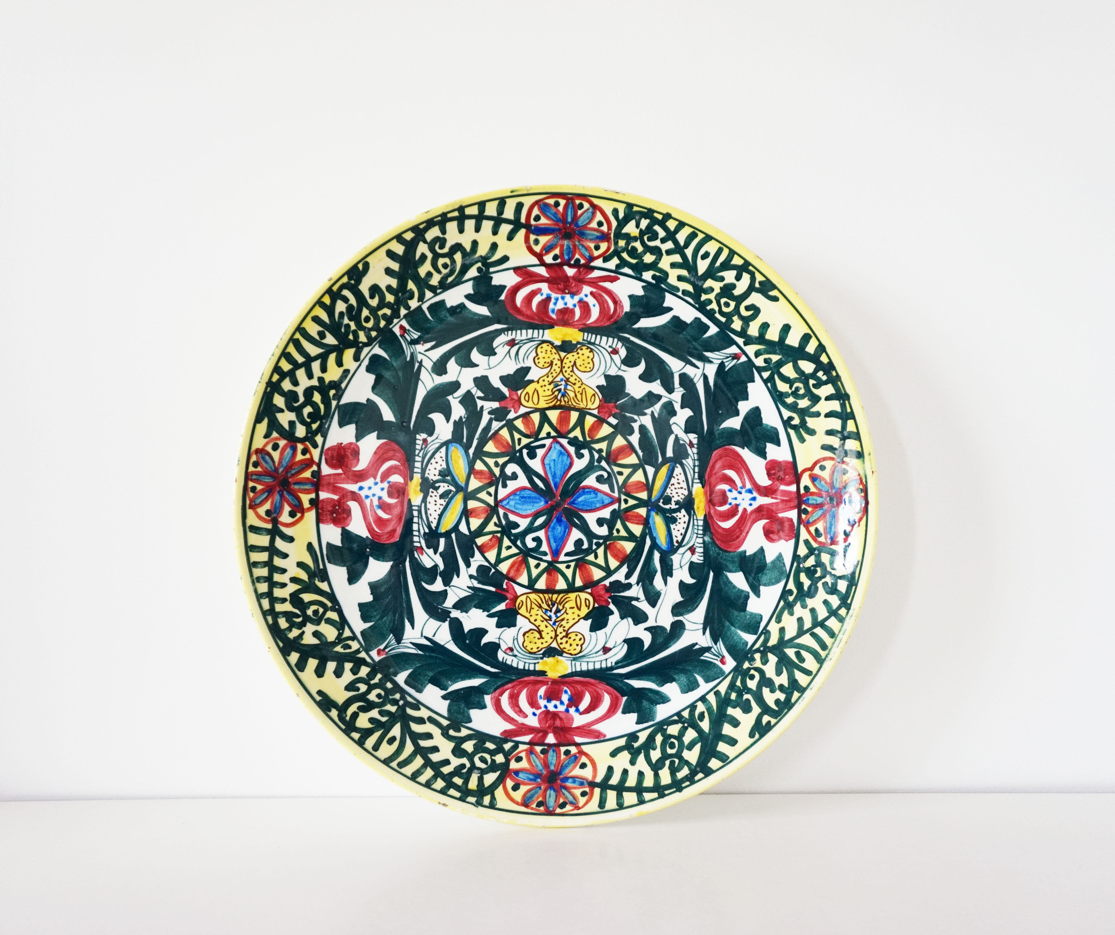 Large vintage Spanish ceramic dish