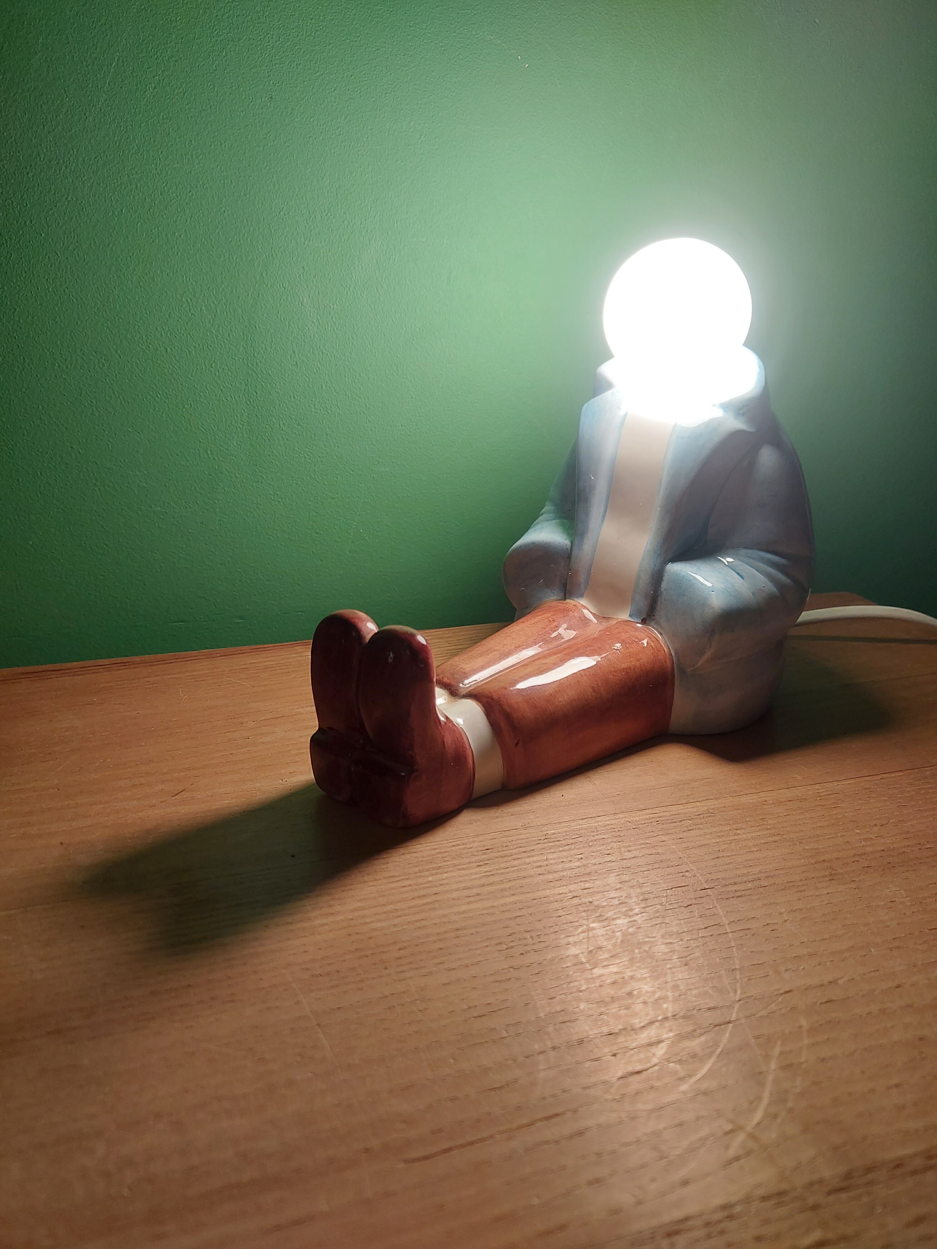 Vintage ceramic lamp 80'S, the chaise longue