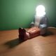 Vintage ceramic lamp 80'S, the chaise longue