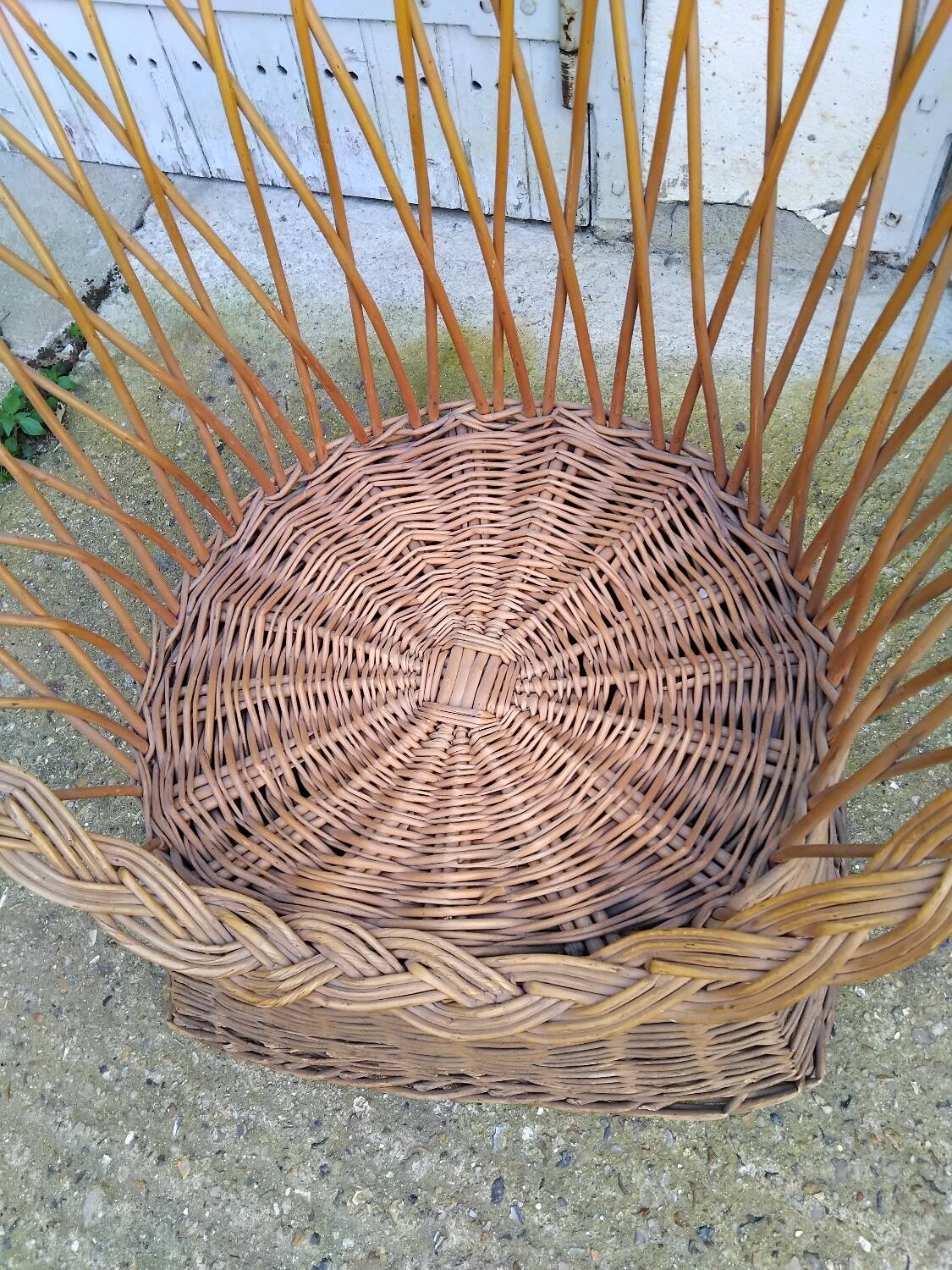 Fauteuil rotin vintage
