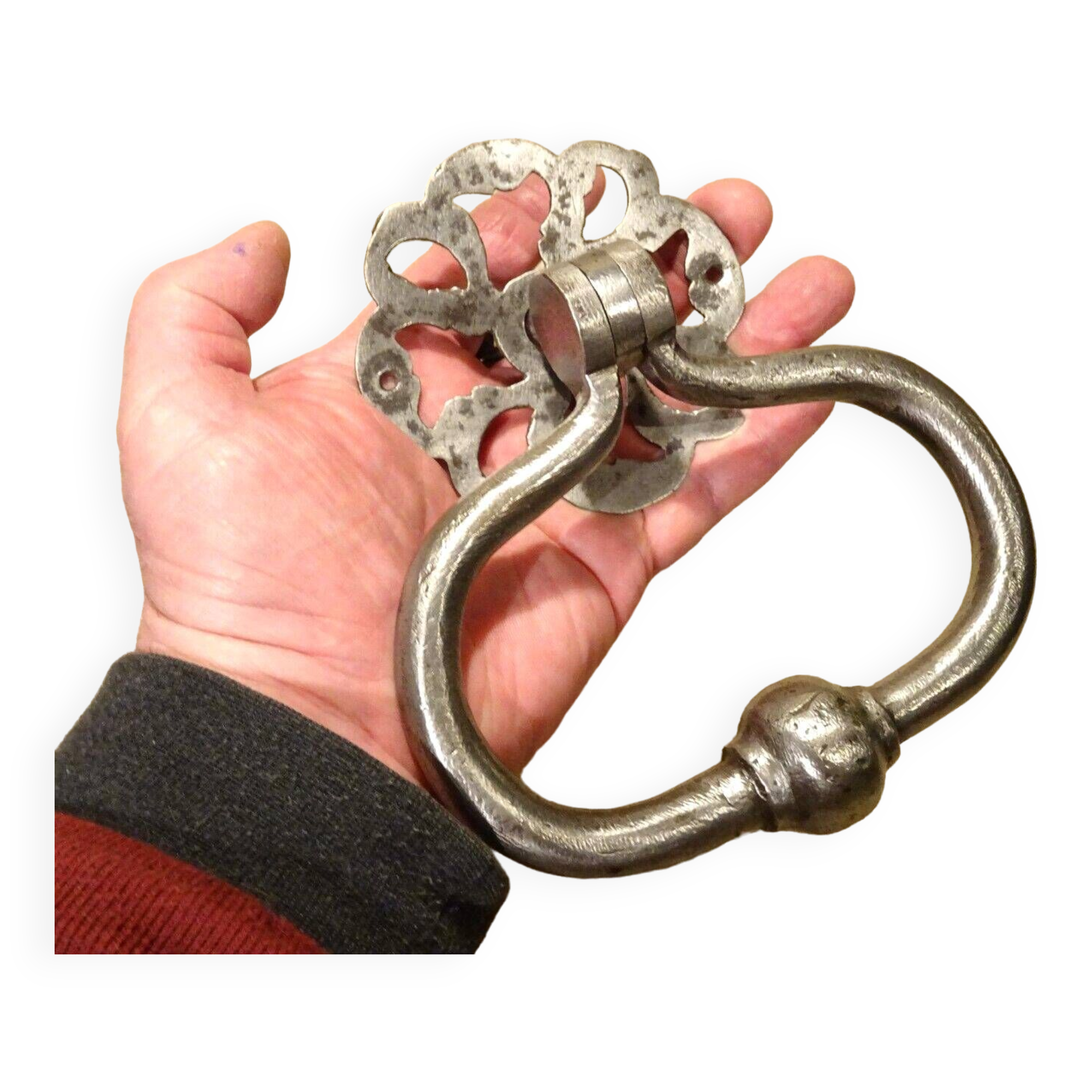 Old 18th 19th century wrought iron door knocker
