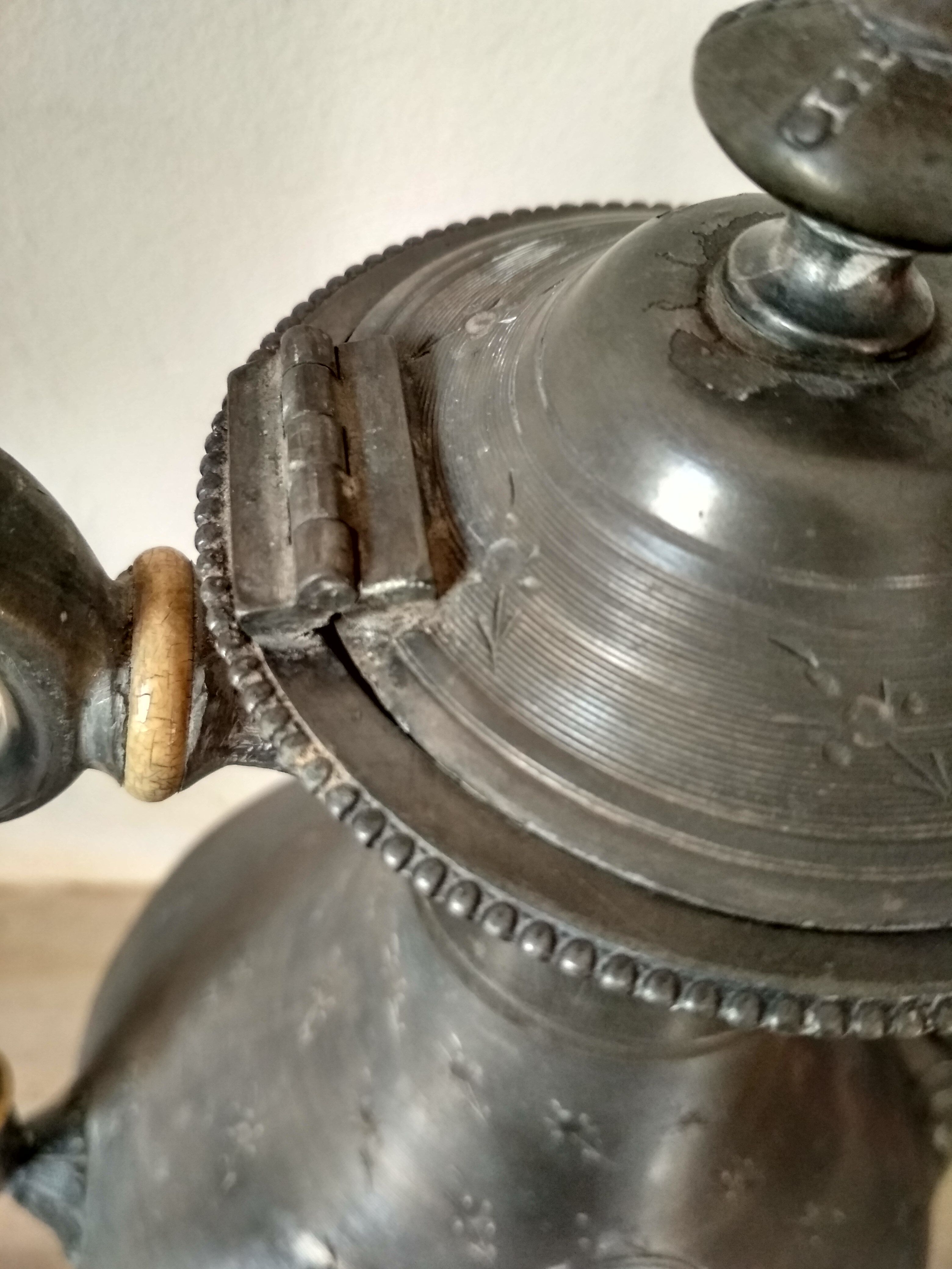 Pewter teapot