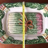 Asparagus dish with integrated drainer