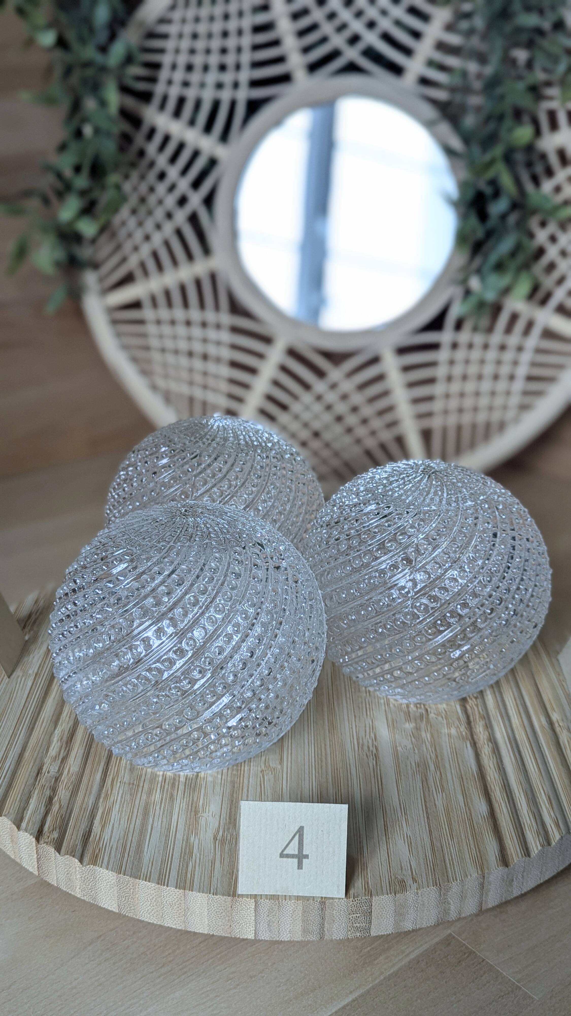 Set of 3 antique globes (L-0238)