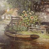 H. Veeninga, Landscape, Early 20th Century, Oil Painting on Canvas