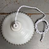 White opaline hanging lamp