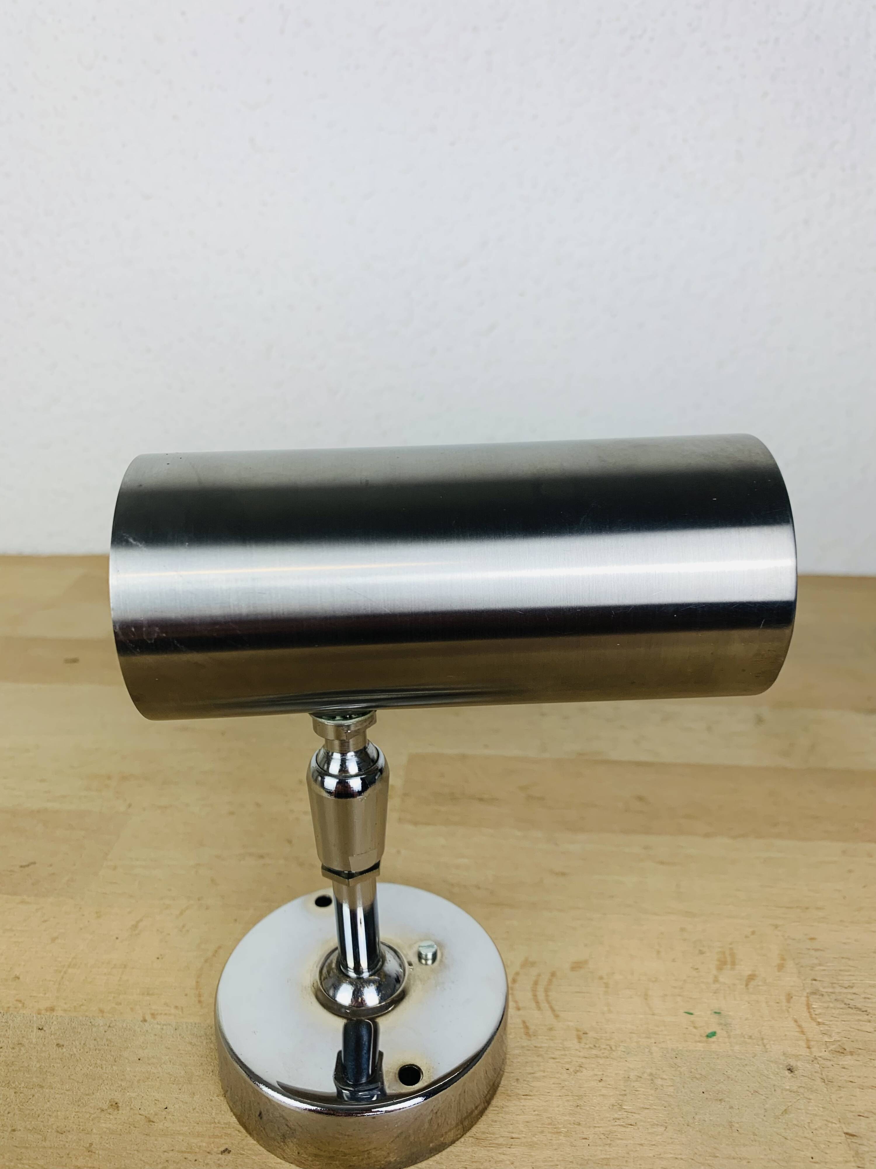 70s steel tube spotlight, adjustable