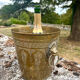 Persian Brass Champagne Bucket, Hand Engraved Ram Head Handles