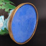 Vase in Chinese partitioned enamel butterflies