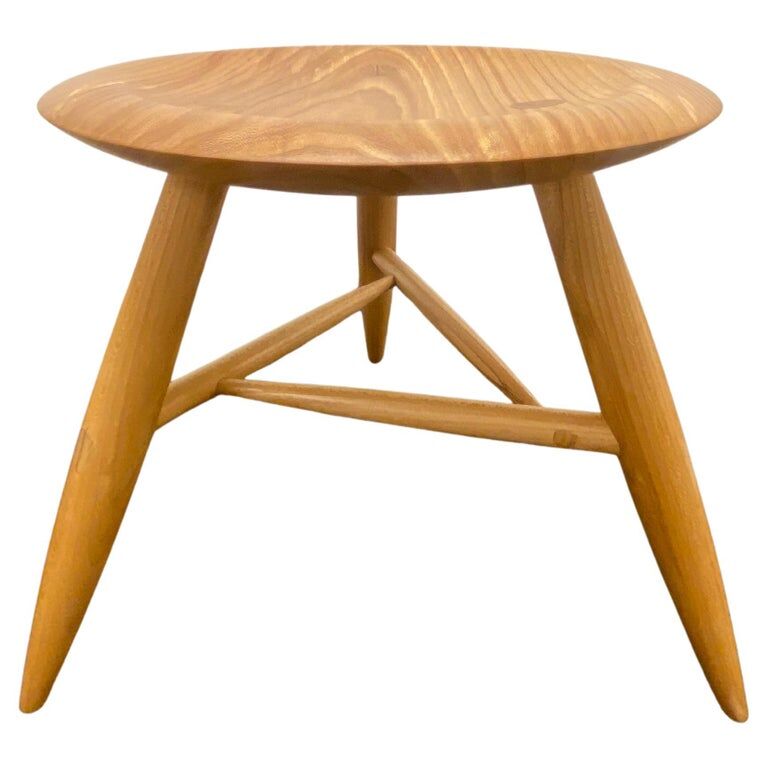Stool in elm by Ralph Ribour