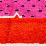 Hand-woven pink Berber rug