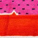 Hand-woven pink Berber rug