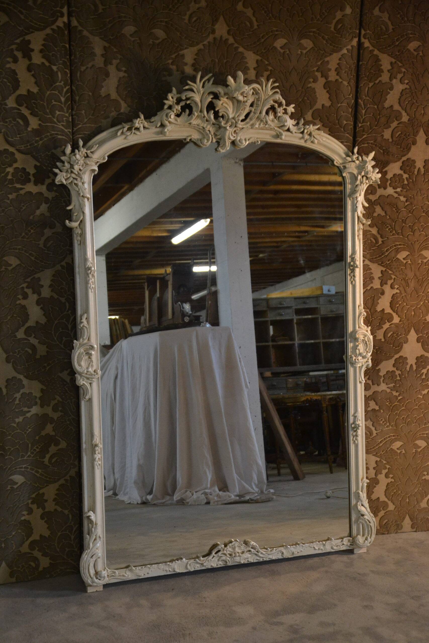 Large Louis XV rocaille style mirror, late 19th century
