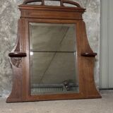 Molded and carved wooden trumeau