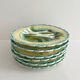 6 asparagus plates in faience barbotine from Salins