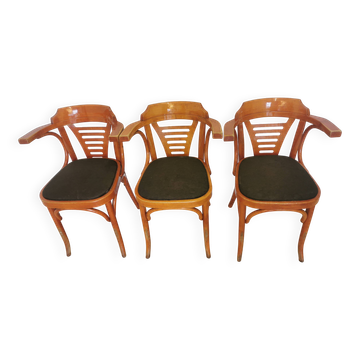 Vintage Bentwood Armchairs - Set of 3 - Mid-Century Irish Pub Style