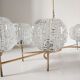 60s brass and glass globes chandelier