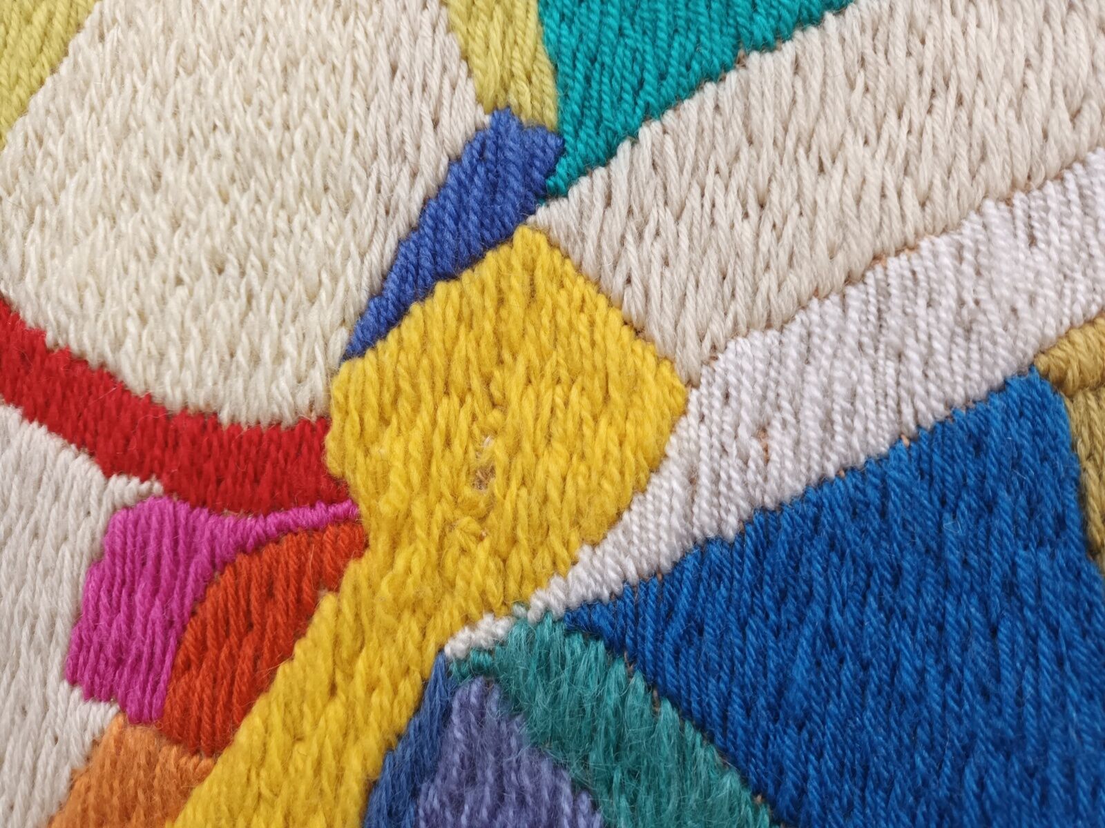 Cubist spirit wool tapestry