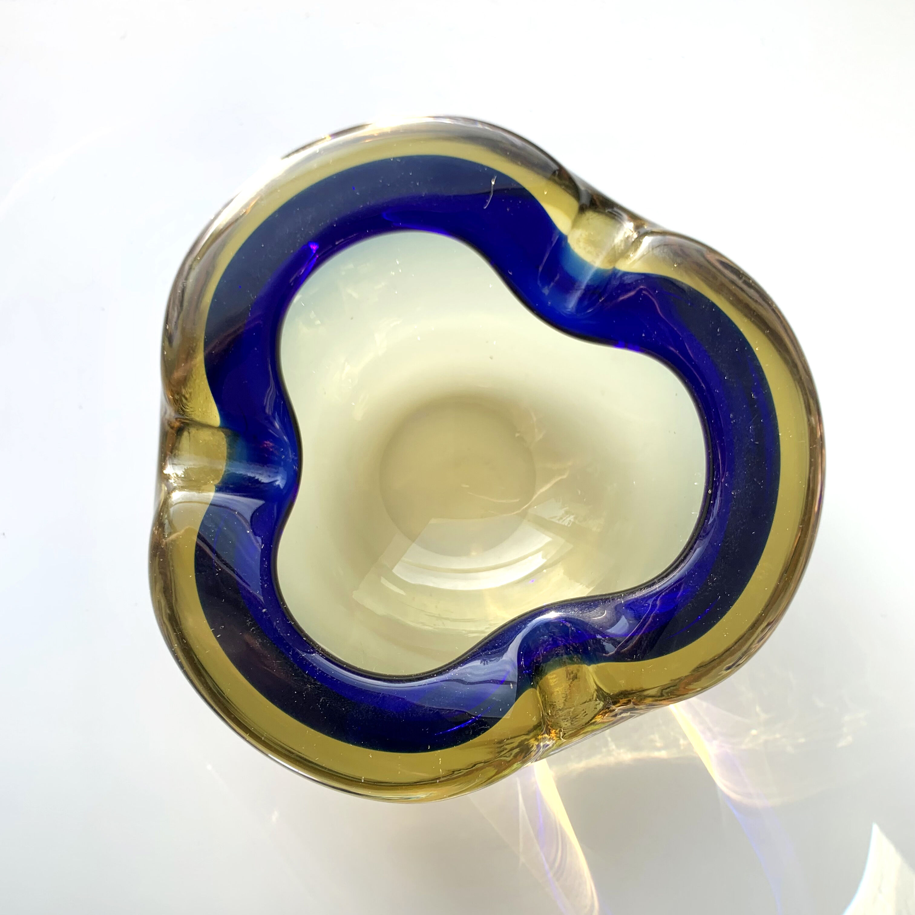Ashtray or empty Murano glass pocket (Sommerso technique)