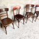 Set of 4 Fischel bistro chairs crocodile model 1930