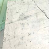 Marble and cast iron bistro table