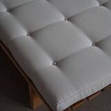 Modern Danish daybed, reupholstered, made of pine, by Nyt i Bo, 1970s.