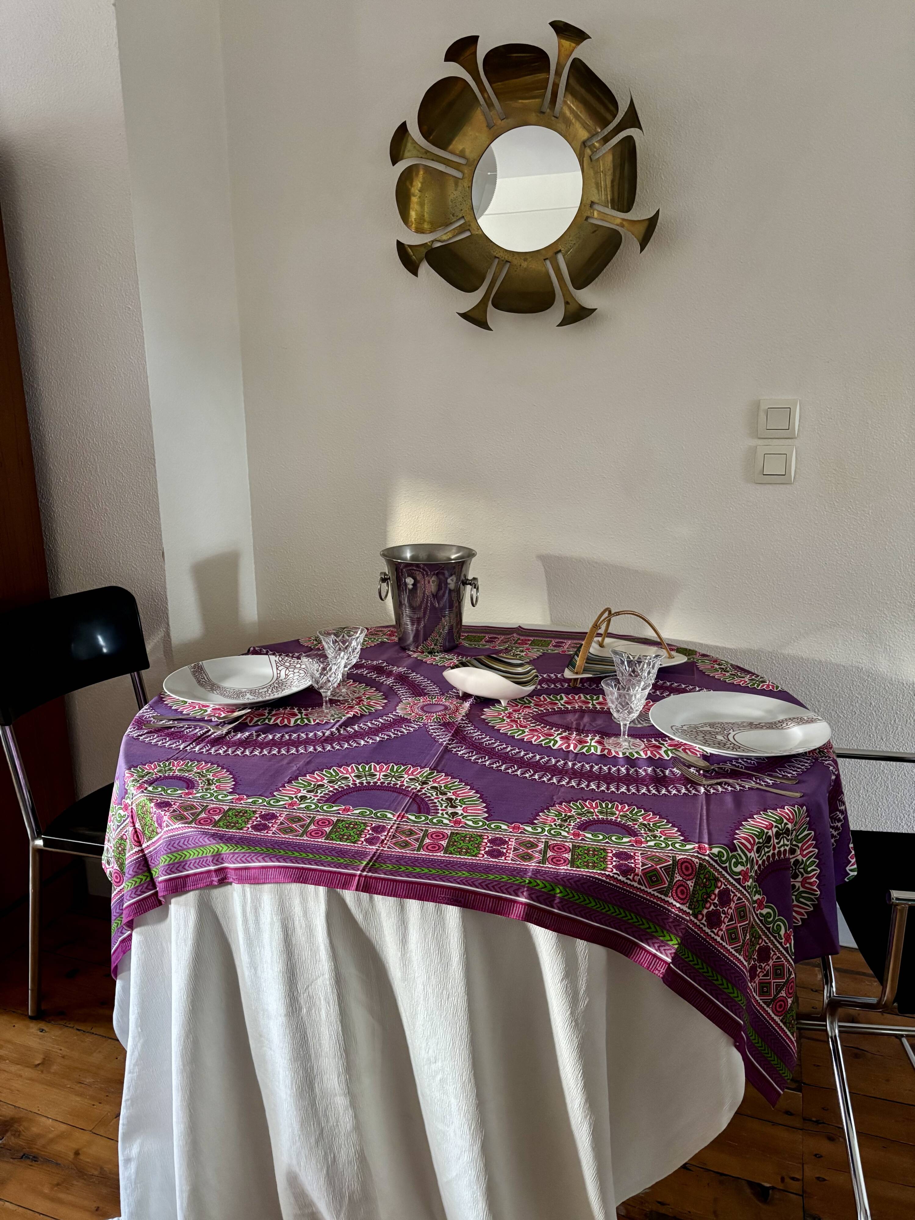Vintage Malagasy tablecloth wall hanging