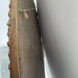 Large art deco mirror, oval, gold