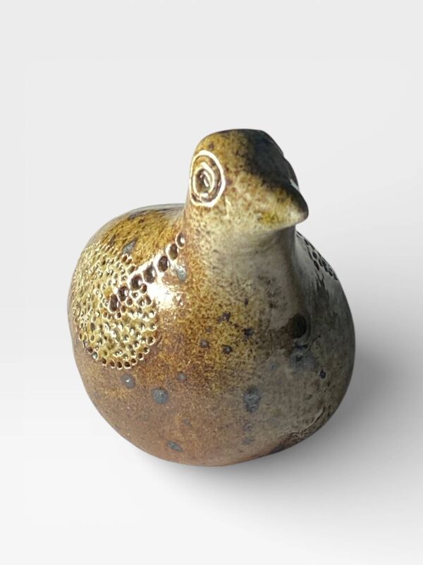 Oiseau en grès vernissé