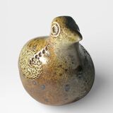 Glazed stoneware bird