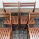 Wooden folding chairs, 70s