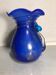 Old Blue Multilayer Glass Vase - Flower Blown Decor Col Corolla Vintage