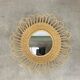 Vintage rattan sun mirror from the 60s