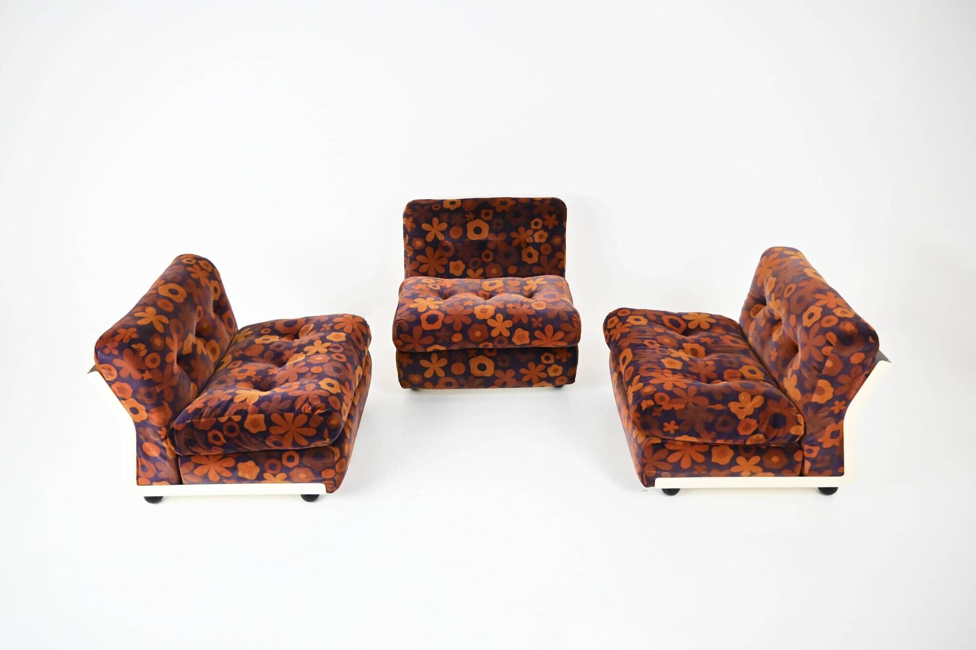 Set of 3 Amanta Armchairs by Mario Bellini for C&B Italia, 1960s