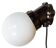 Vintage Brown Bakelite Wall Light with Milk Glass, 1970s