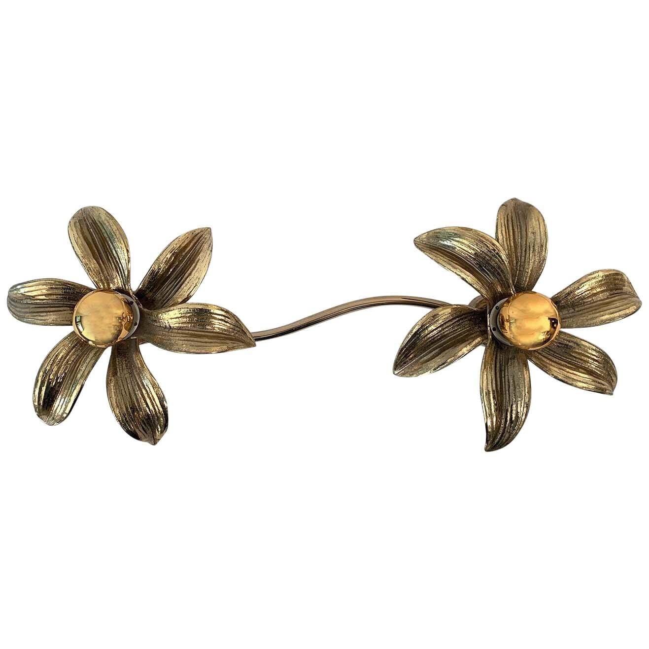Two-flower wall light by Willy Daro, 1970