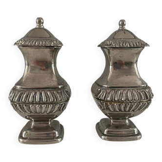 Vintage silver plated salt and pepper shaker