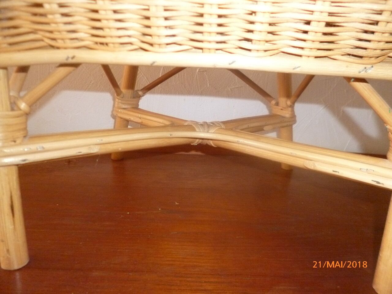 Armchair child vintage rattan wicker