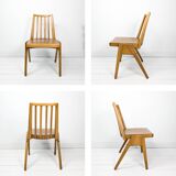 Set of 4 Danish Design Mid Century Wooden Stacking Chairs Streben Vintage Skandi Wooden Chair